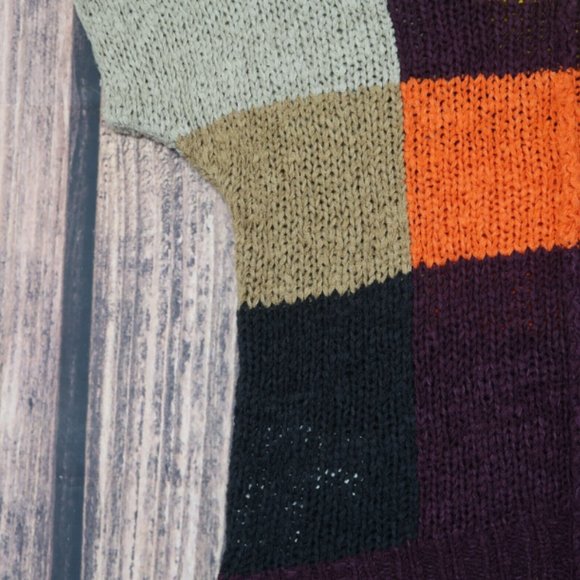 BCBGMAXAZRIA Cayden Bordeax Color Block Knit Sweater Womens Size XXS - Picture 3 of 5